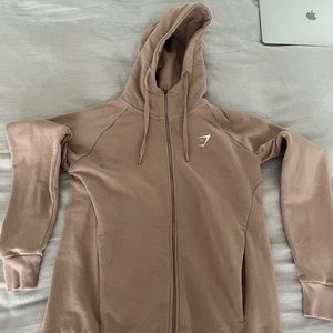 Gymshark crest zip up hoodie